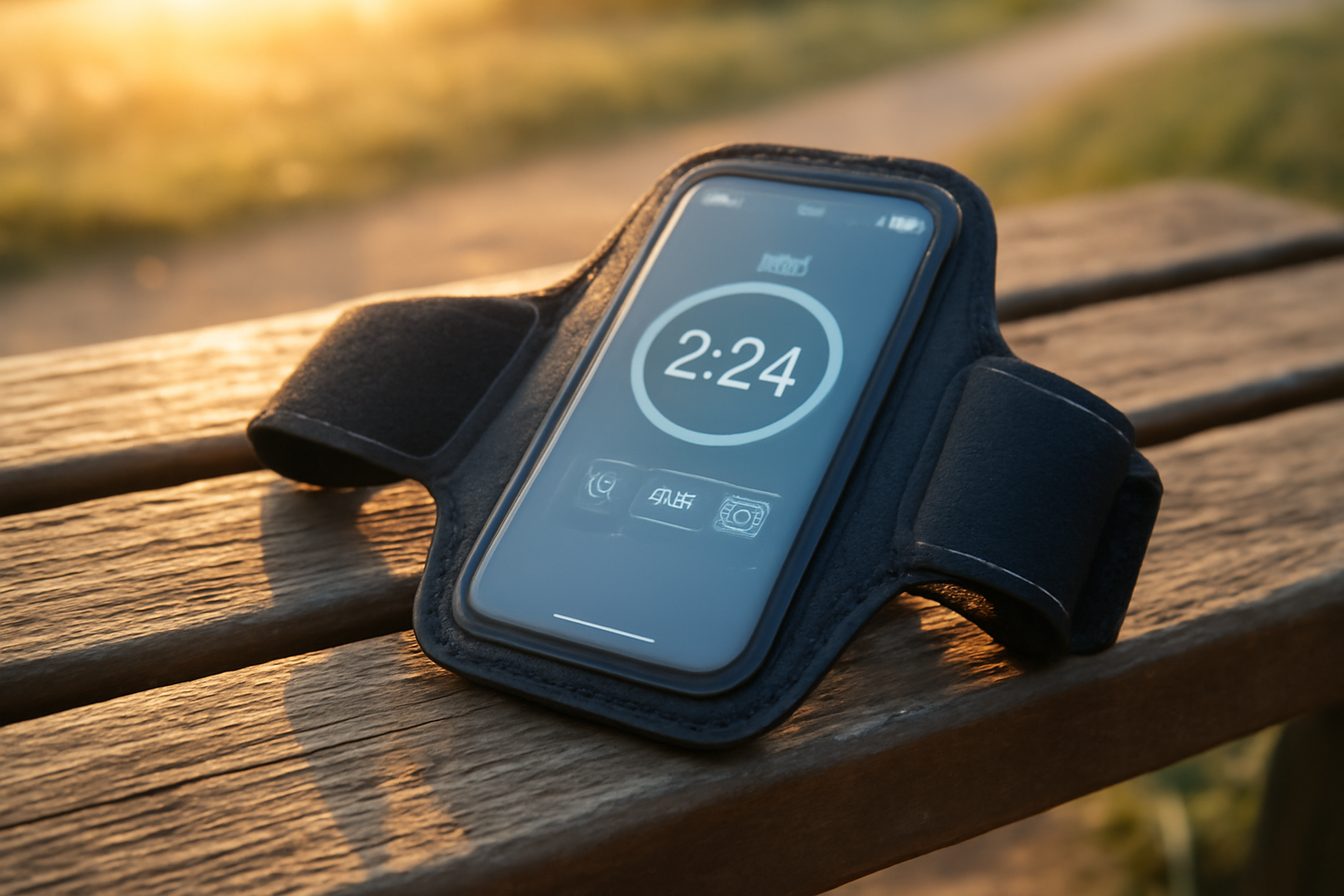 Brassard smartphone étanche et réglable, accessoire pour courir offrant maintien et confort pendant la course à pied