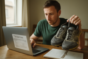 Coach course à pied souriant donnant des conseils d'entraînement personnalisé lors d'une séance de running en extérieur