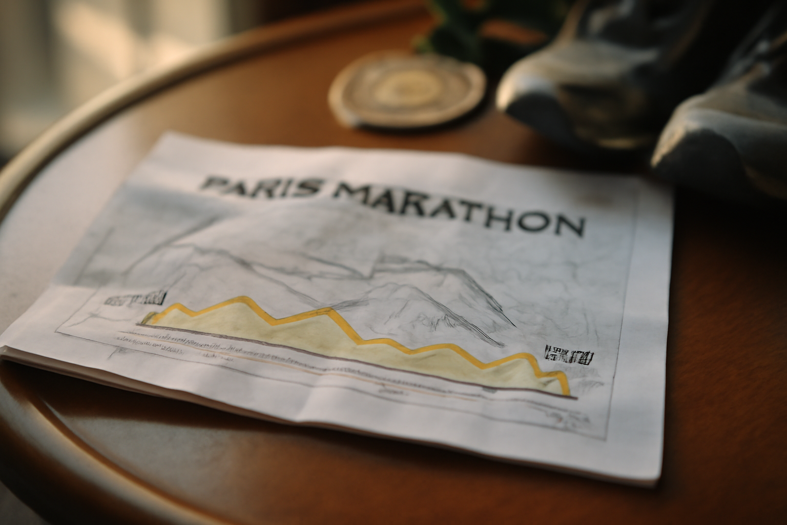 Détail du dénivelé du parcours du Marathon de Paris : sections plates, montées et dénivelé positif total