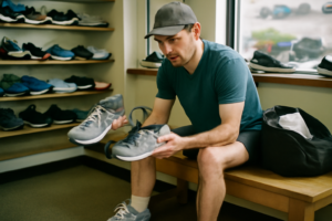 Chaussures de running : drop modéré pour une transition talon‑pointe fluide, amorti optimal et maintien pour longues distances