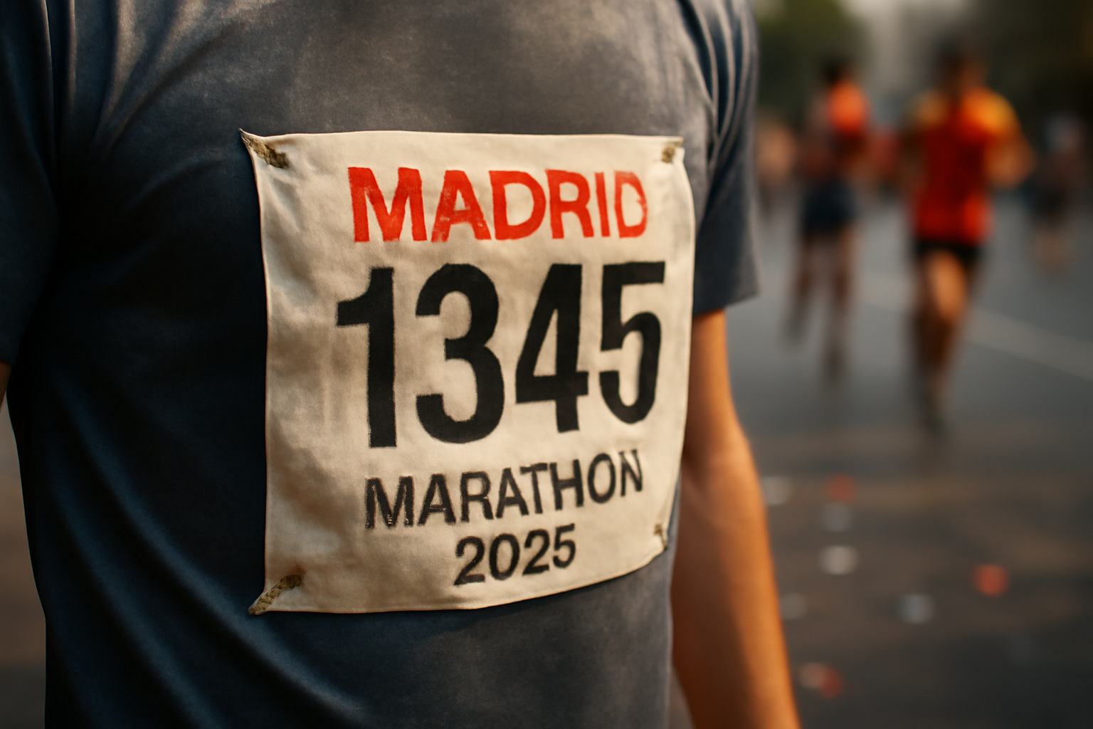 Peloton de coureurs au départ du Marathon Madrid 2025 près du Palais Royal, spectateurs applaudissant