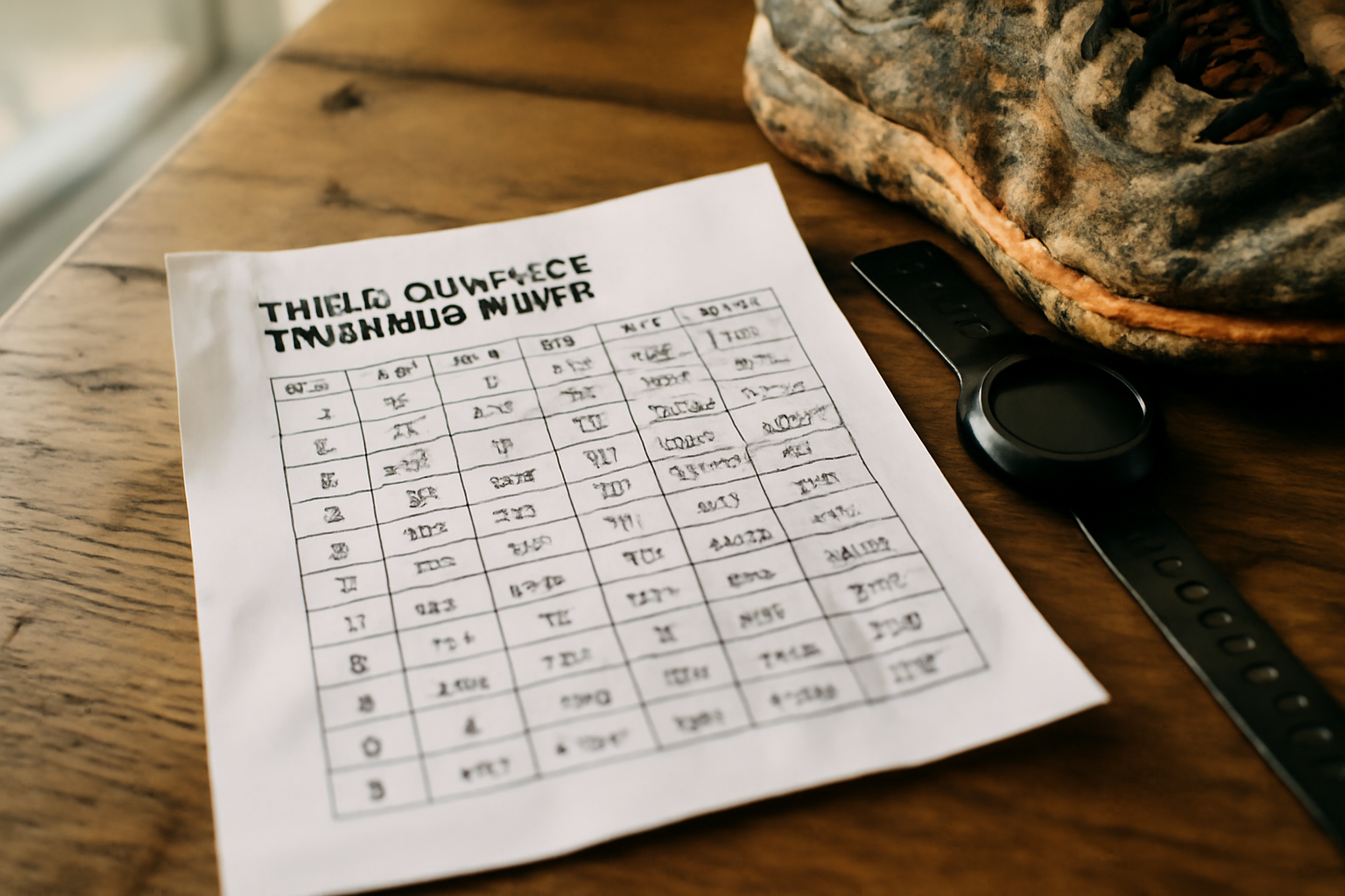 Tableau d'entraßnement trail : séances de fractionné, sorties longues, renforcement musculaire et récupération pour un plan personnalisé