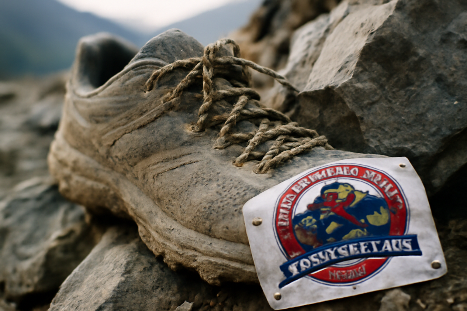 Ultra-Trail Hardrock 100 â participants franchissant un col rocheux au lever du soleil, ambiance alpine et effort d'endurance