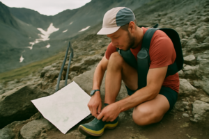 Ultra-Trail Hardrock 100 — coureurs sur sentier montagneux escarpé, paysages rocheux, dénivelé et dépassement de soi