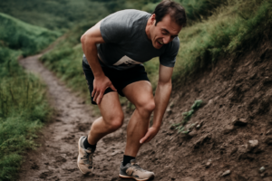 Passer du 10 km au trail — coureur sur sentier escarpé, conseils d'entraînement, chaussures trail et technique